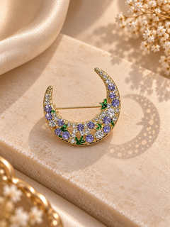 Floral moon Brooch (1 pc)