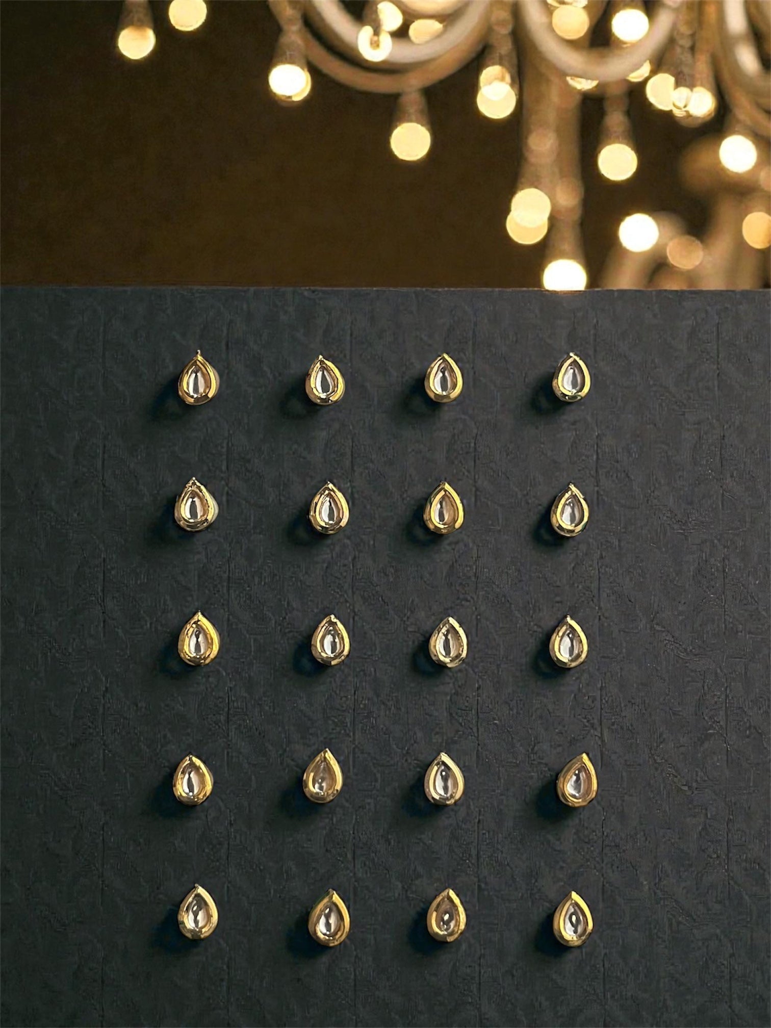 Leaf Kundan Stickers (set of 20)