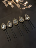 Leaf Crystal Pins (set of 5)
