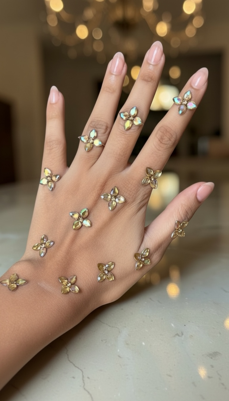 Floral multichrome stickers