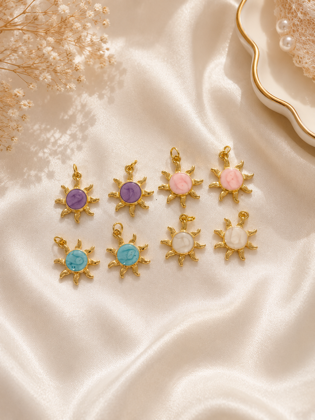 Radiant Sun charms (set of 8)