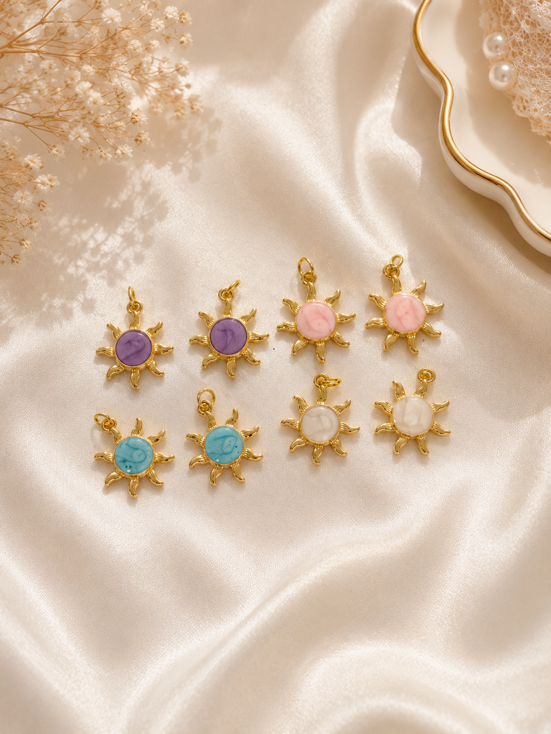 Radiant Sun charms (set of 8)