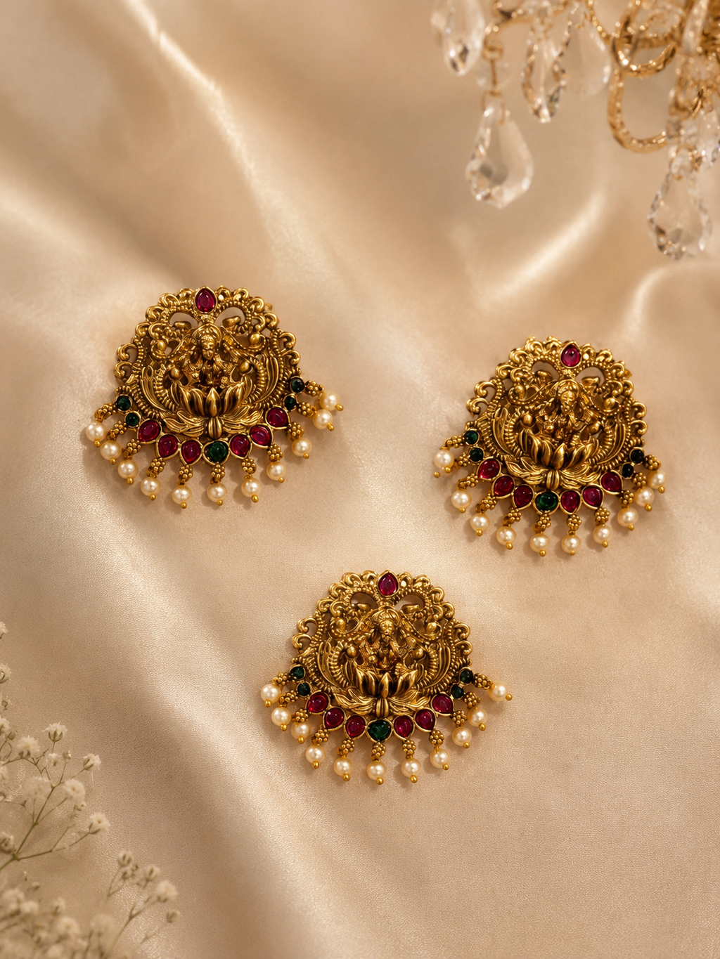 Temple Antique pins (set of 3)
