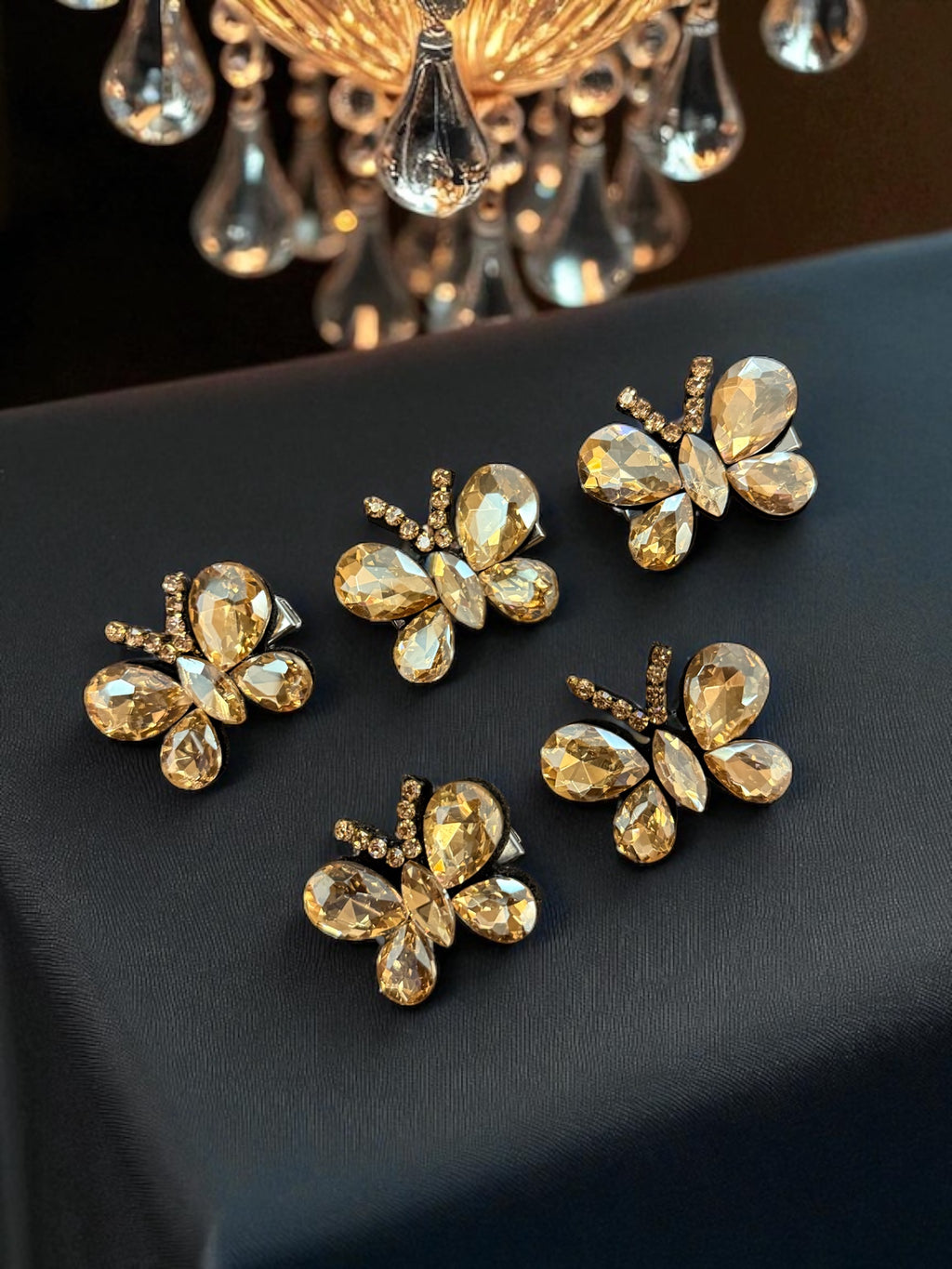 Gemstone Butterfly Hair Clips [Set of 5]