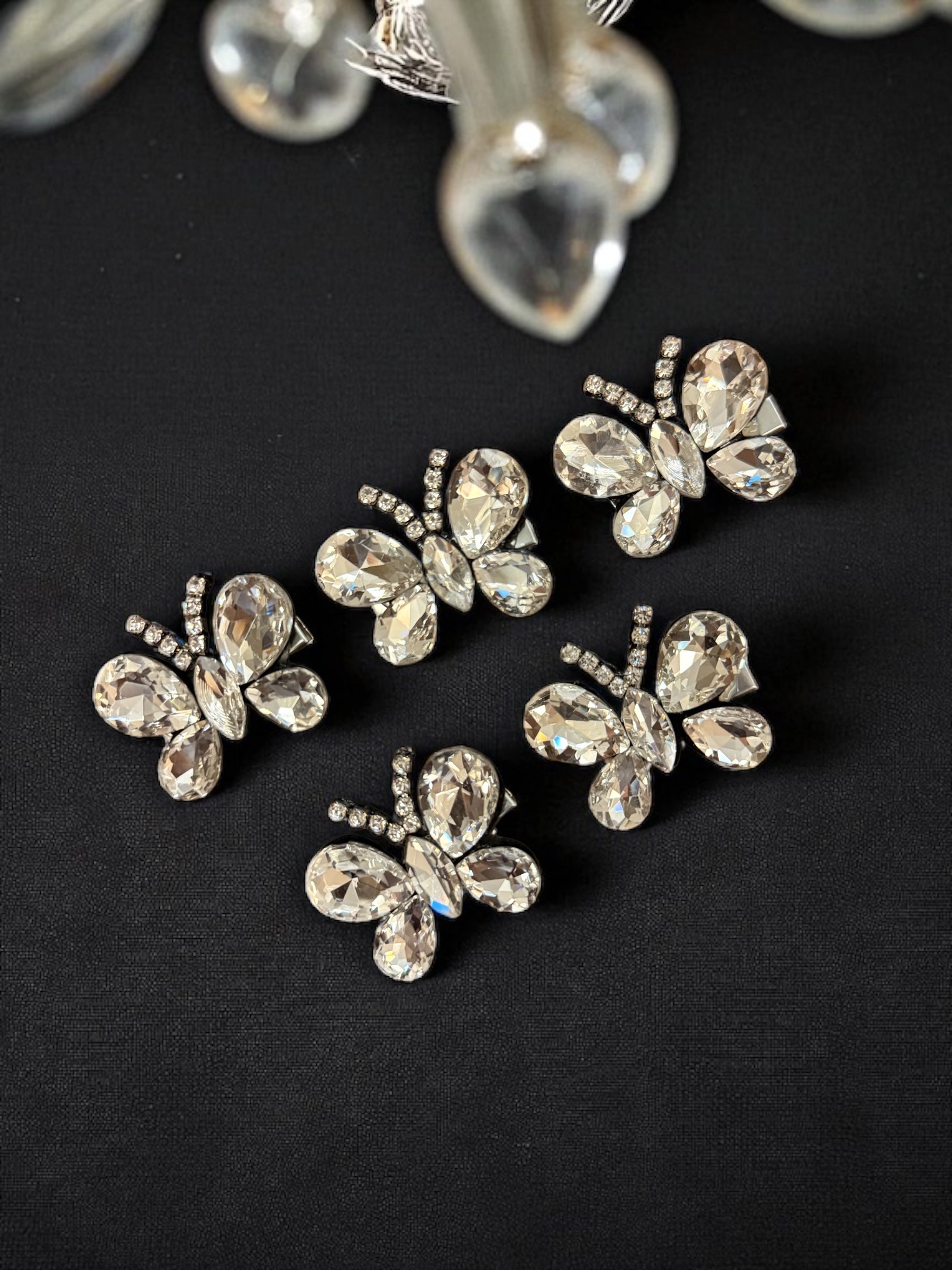 Gemstone Butterfly Hair Clips [Set of 5]