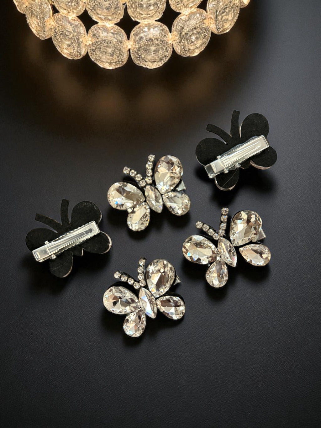 Gemstone Butterfly Hair Clips [Set of 5]