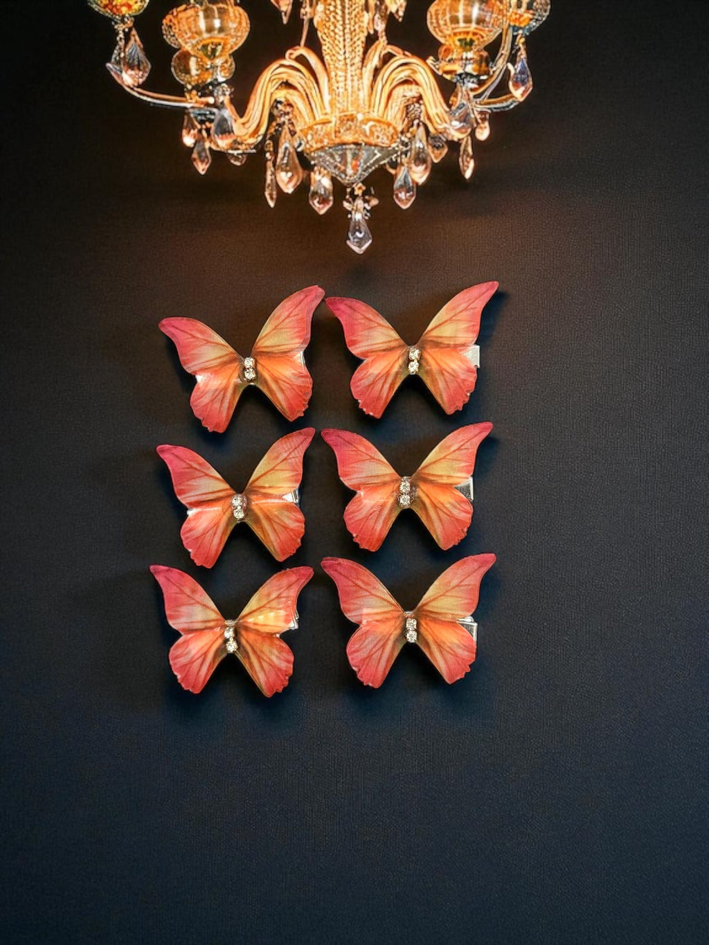 Dreamlight Butterfly Hair Clips – Set of 6 (Assorted Colors)