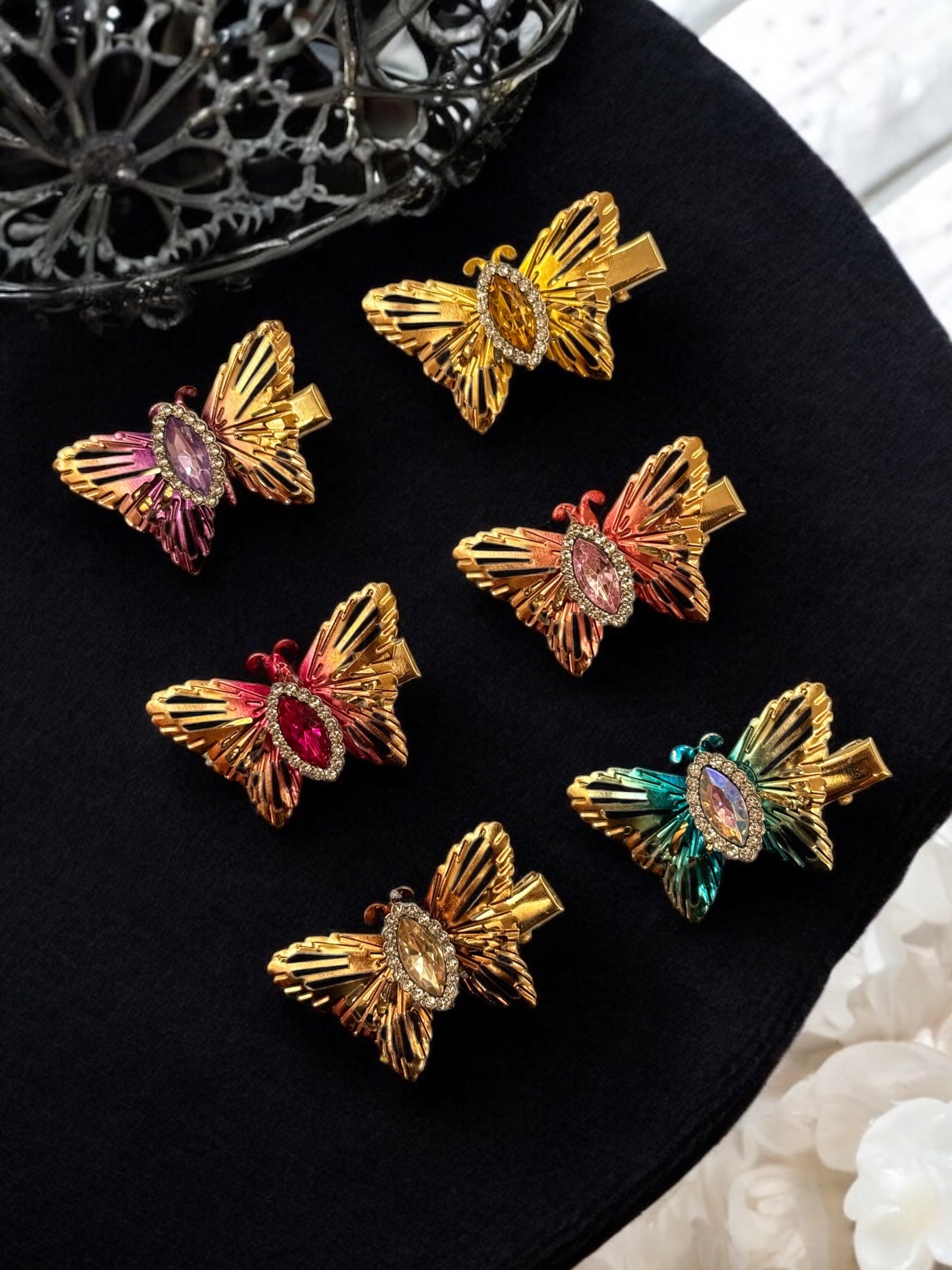 Golden Flutter Clips [pack of 6]