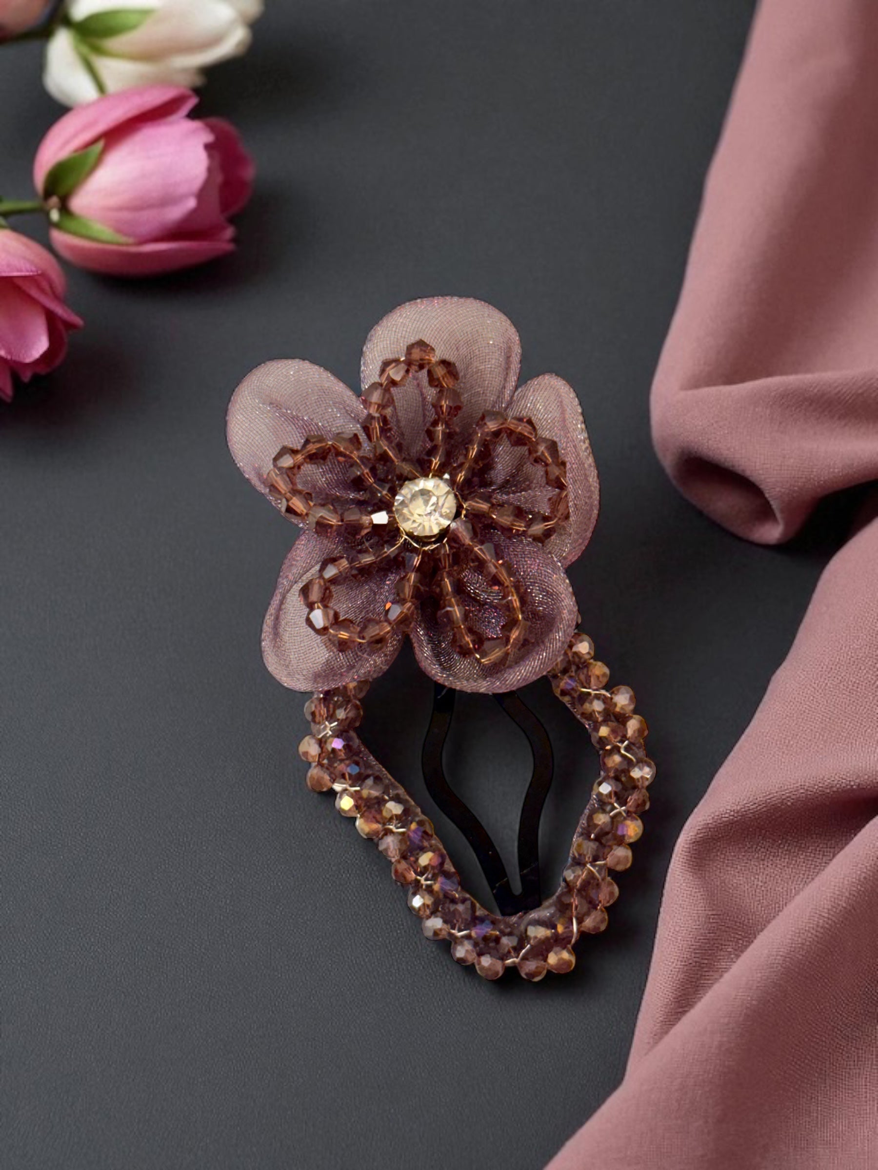 Moonlight Orchid Clip