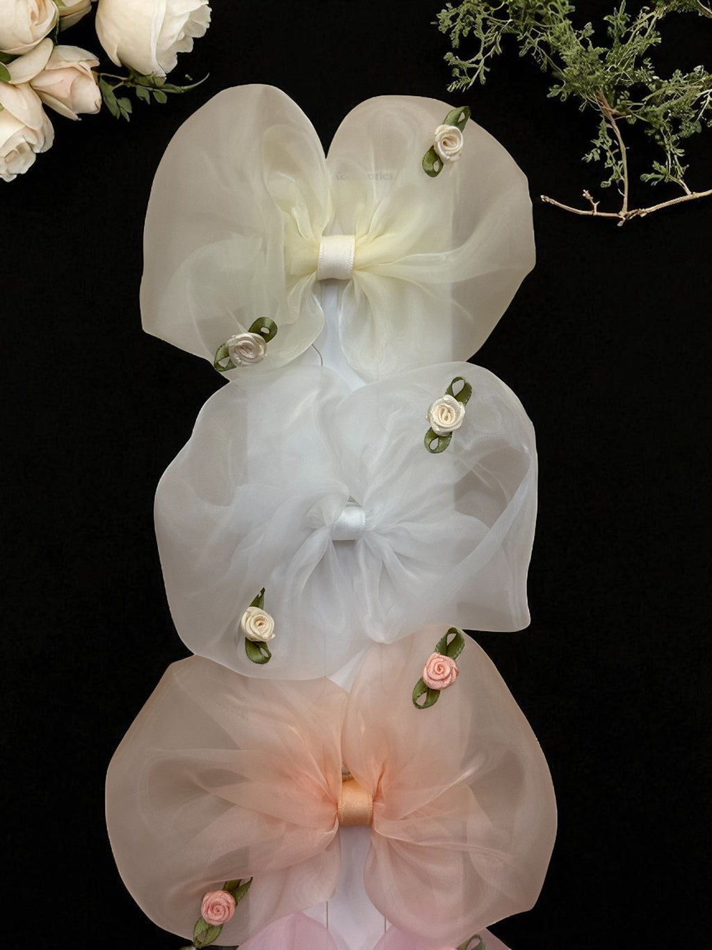 Organza Rose Whisper Bow [1]