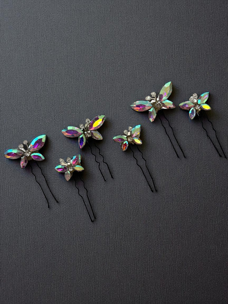 Twinkle Butterfly Pins [set of 3 big and 3 small pins]