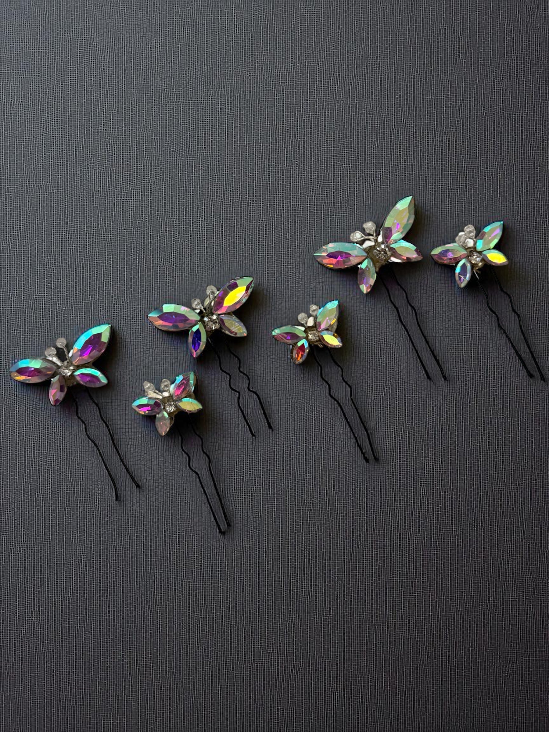 Twinkle Butterfly Pins [set of 3 big and 3 small pins]