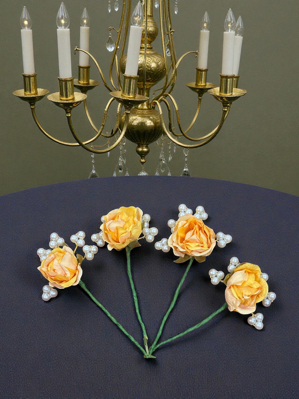 Rosy Pearly Pins (set of 4)