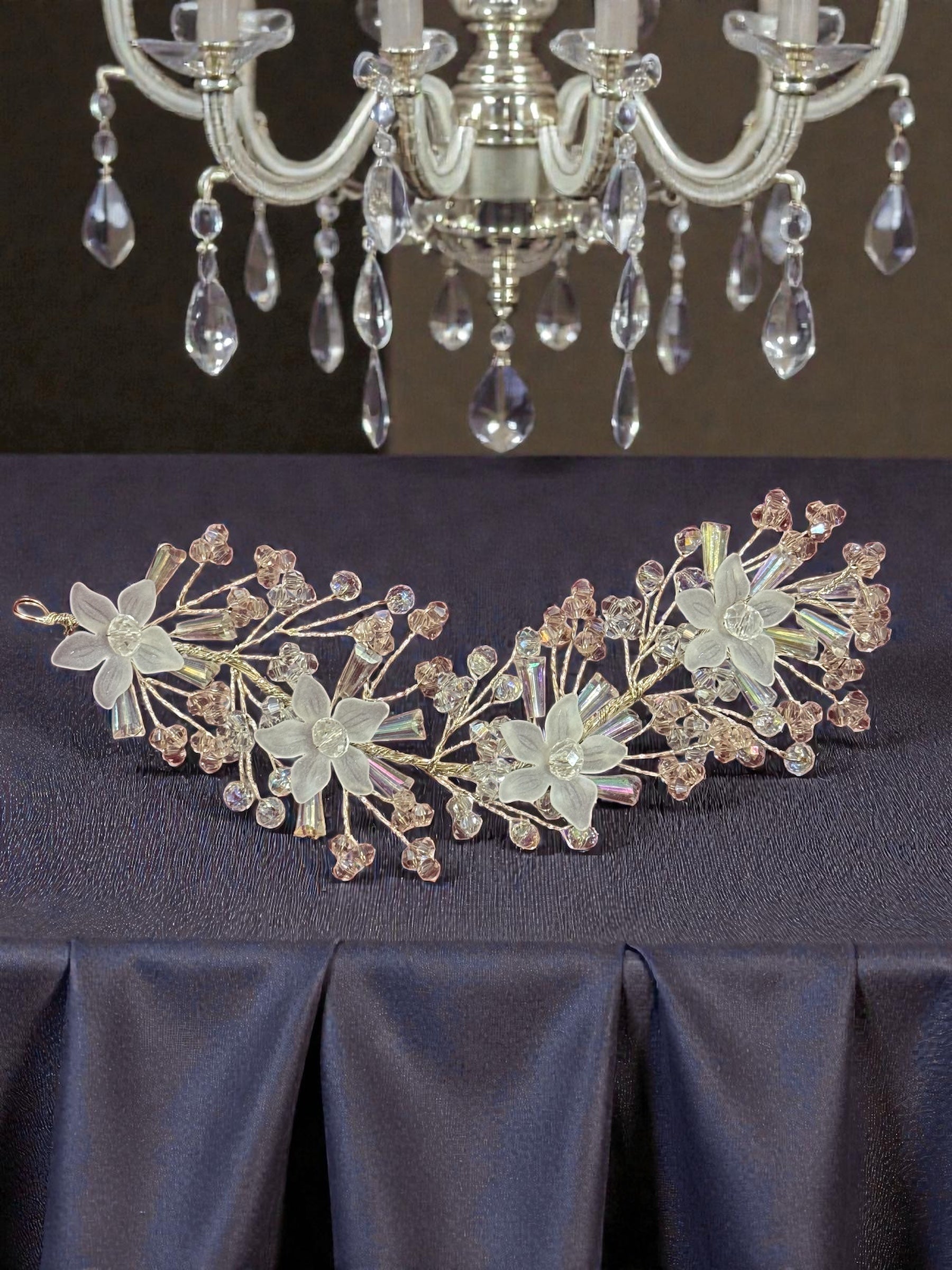 Pink White crystal Vine