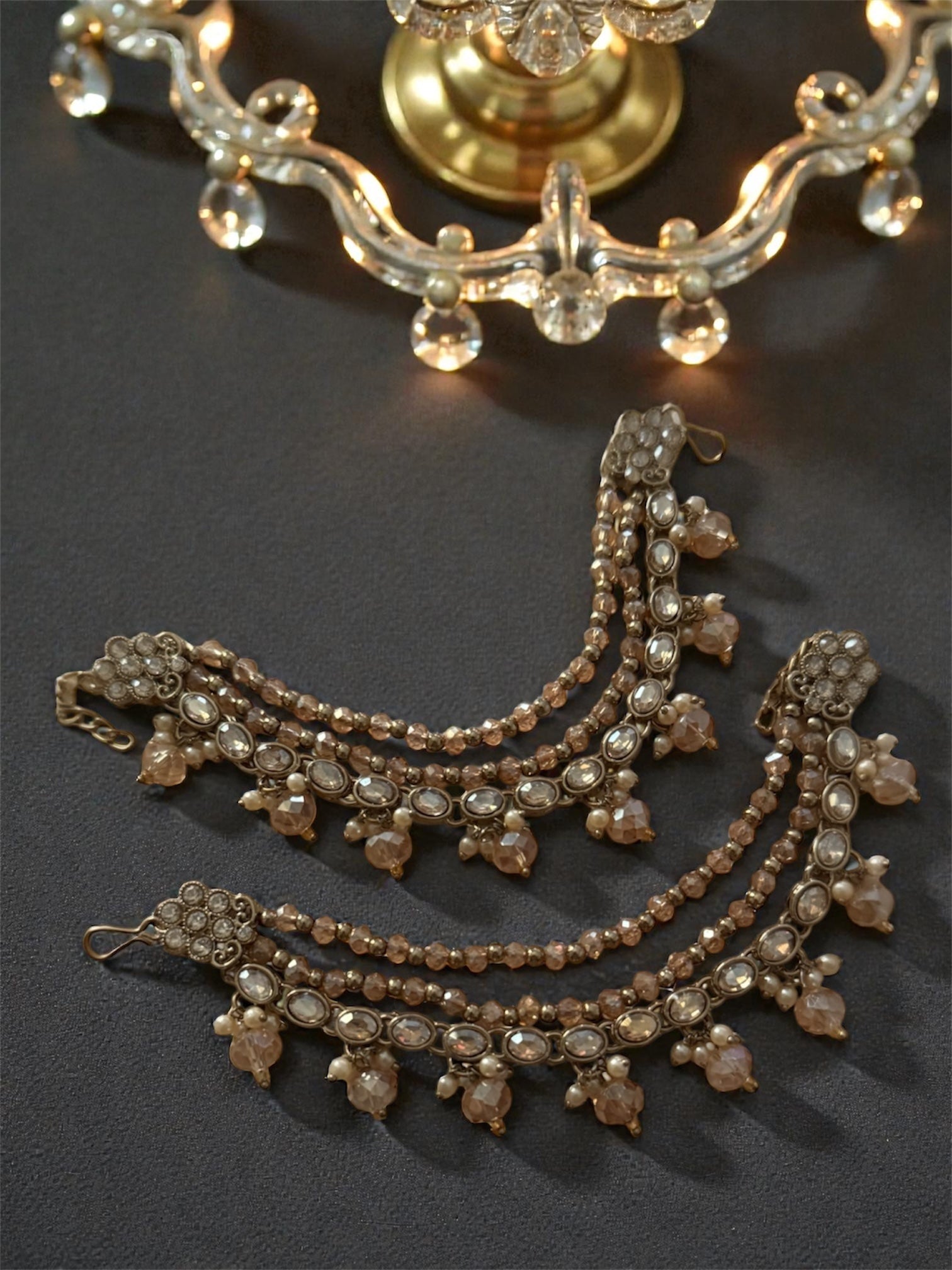 Zariya Antique Kundan Ear Chain