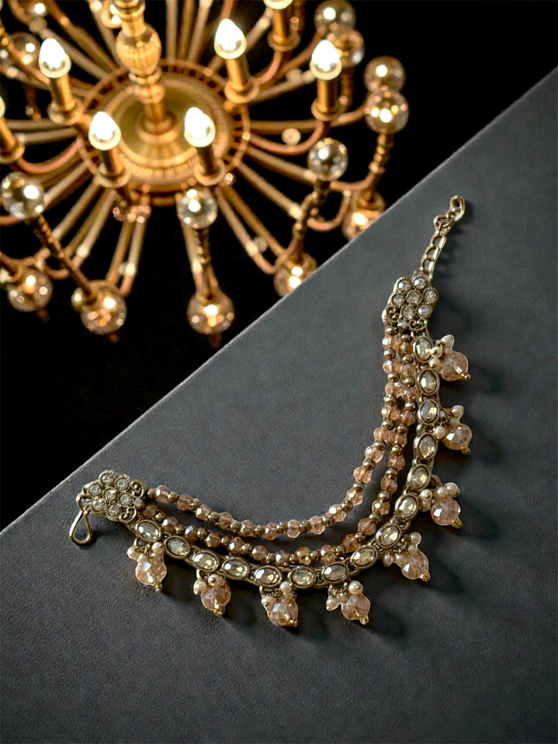 Zariya Antique Kundan Ear Chain