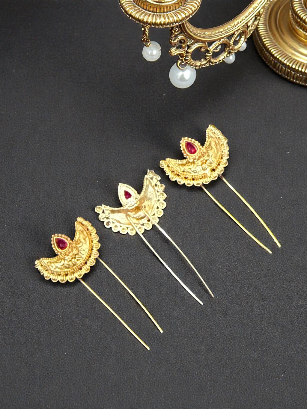 MoonFlame Temple Hair Pins (Set of 3)