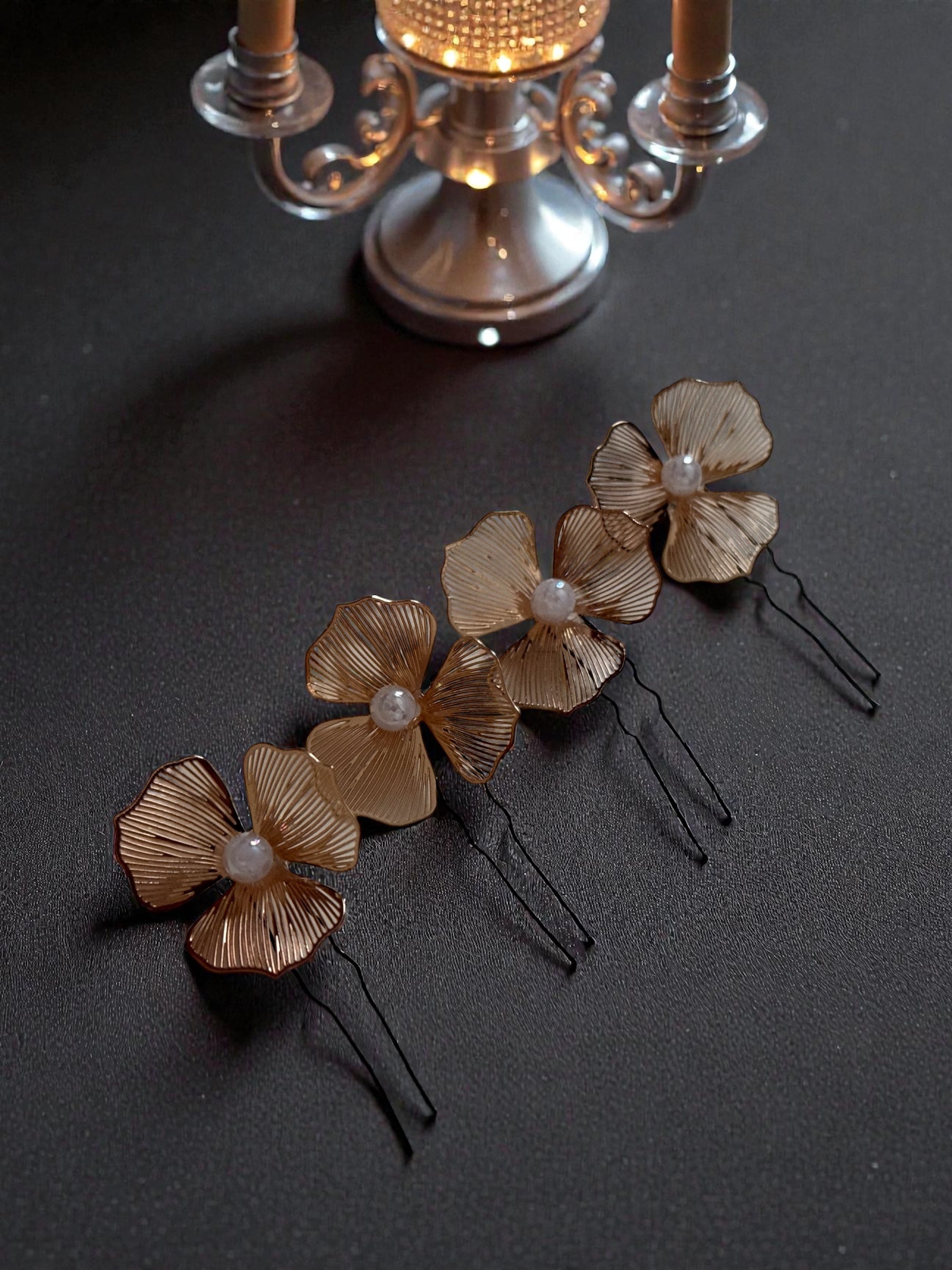 Petal Glow Hair Pins [set of 4]