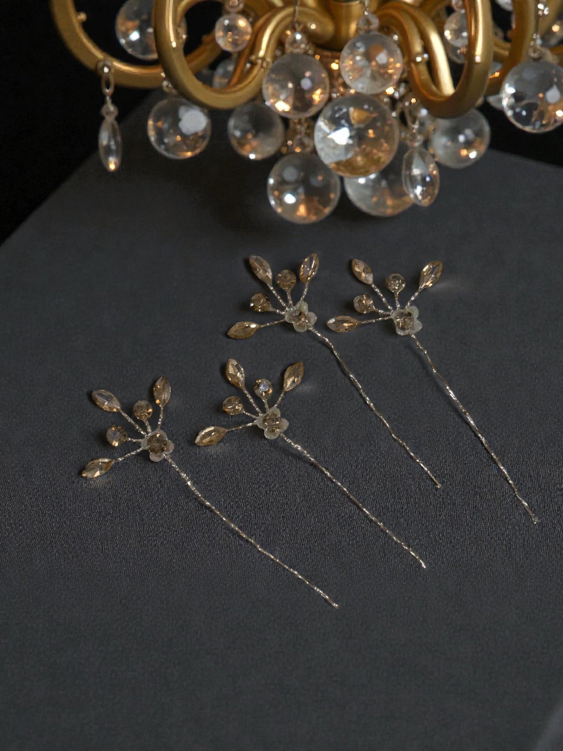 LunaFlare Crystal Hair Pins (set of 4)