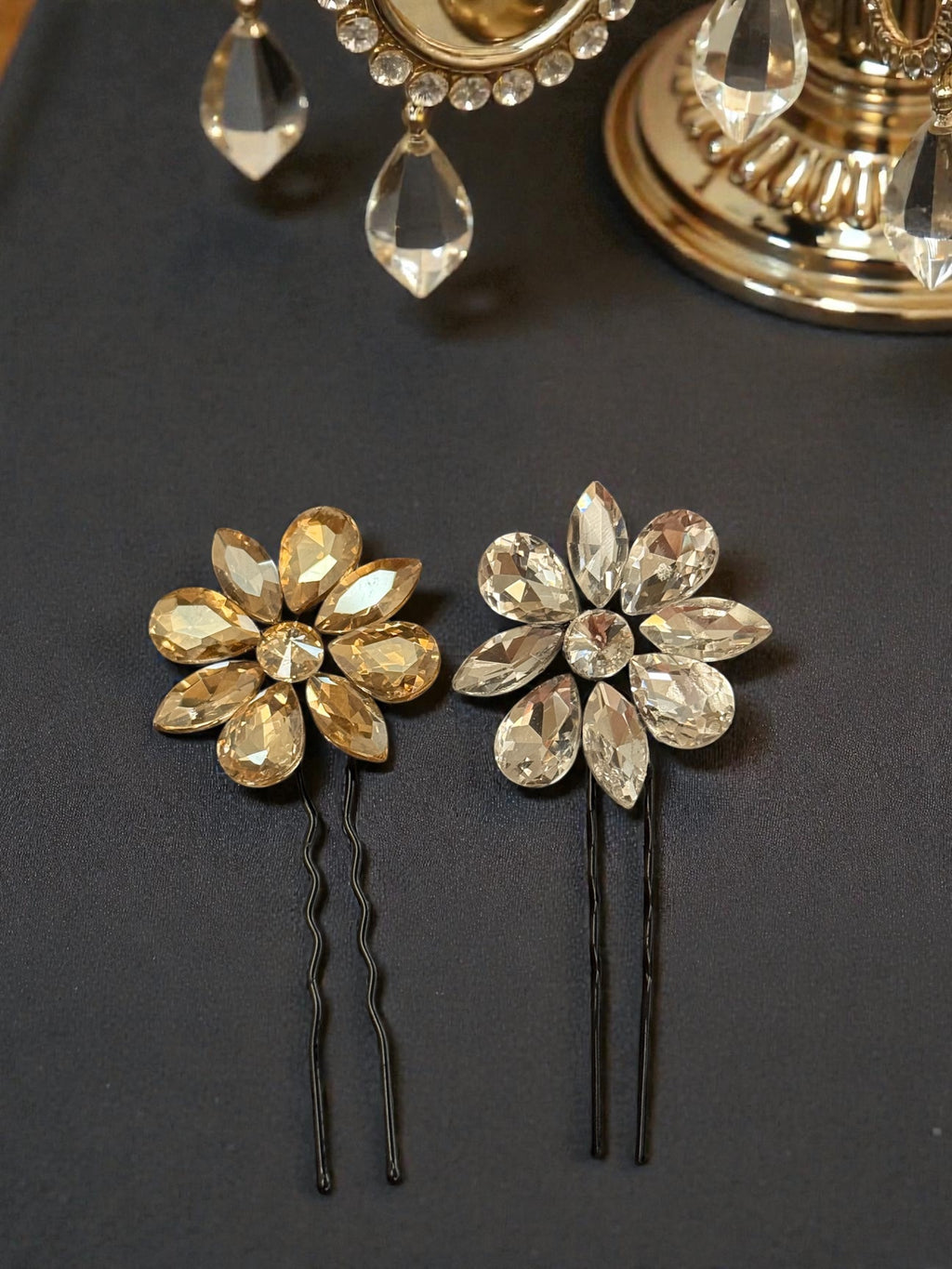 Swarovski Stud Hair Pins [Set of 3]