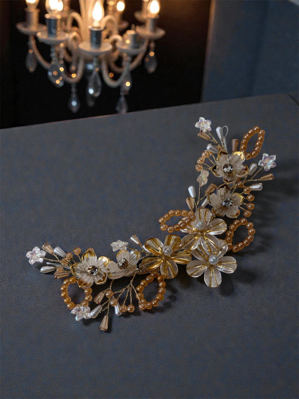 Opaline Gold Blossom Hairvine