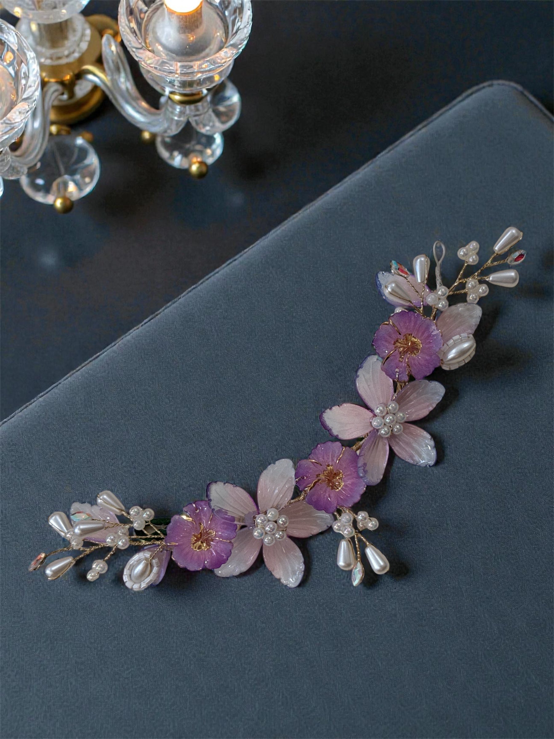 Lilac Whisper Floral Hair Vine