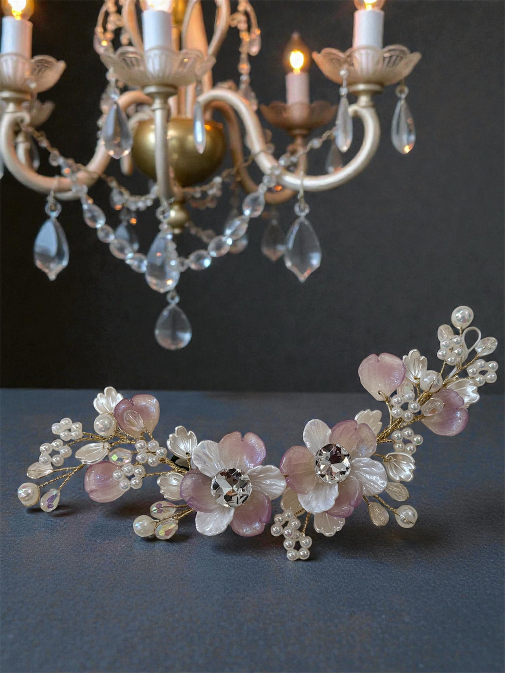 Rosé Bloom Hair Vine