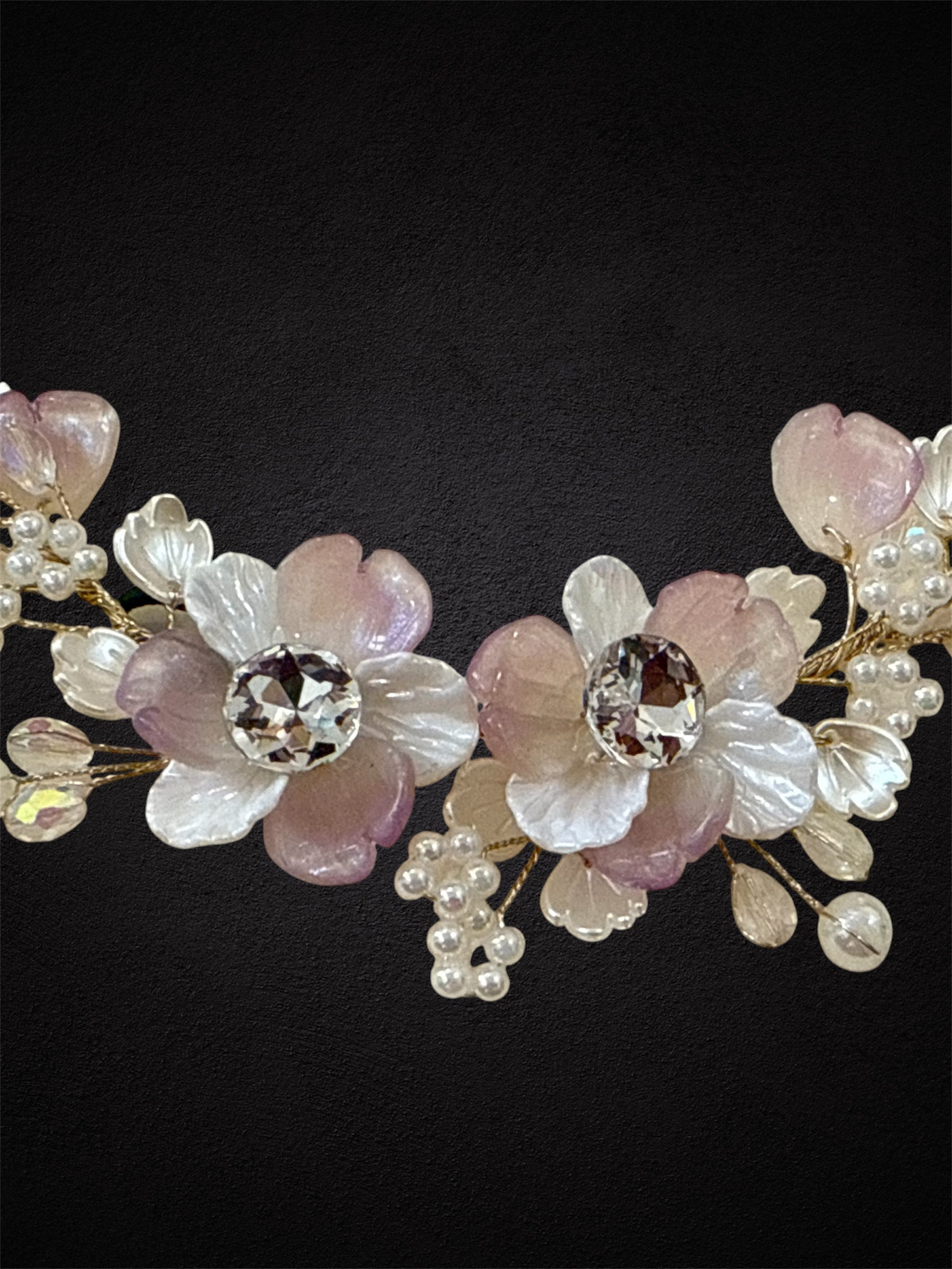 Rosé Bloom Hair Vine