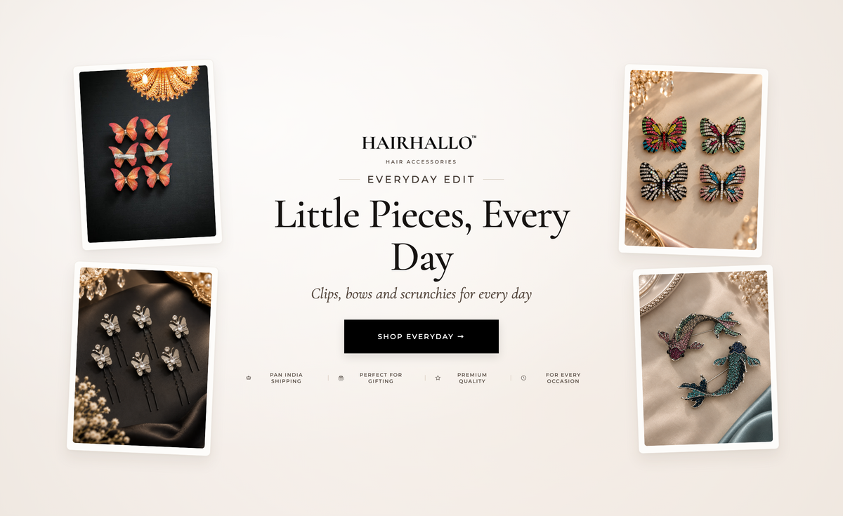 Little pieces, every day — clips, bows and scrunchies